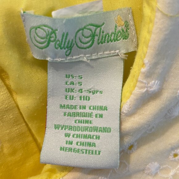 Vintage Polly Flinders Yellow Sleeveless Mod Girl's Dress - Picture 4 of 7